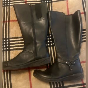 Clarks Tall Boots— 12M—Wide calf
